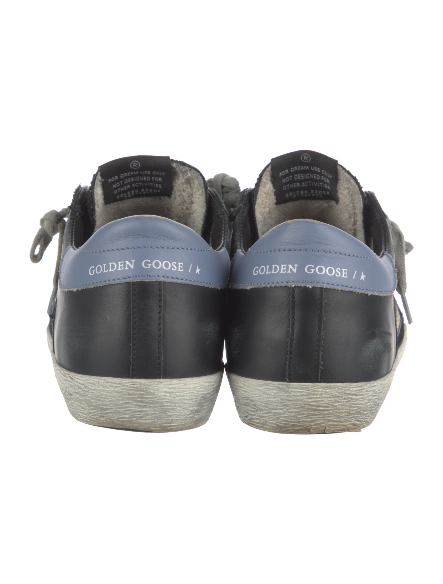 Golden Goose Leather Glitter Accents Sneakers